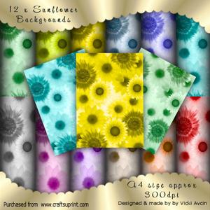 12 Sunflower Backgrounds