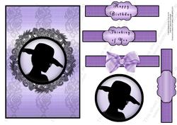 Elegant Lady Silhouette Birthday