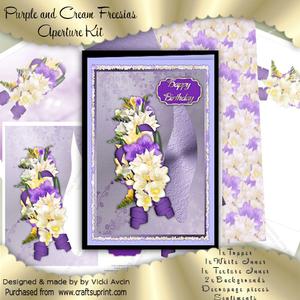 Purple and Cream Freesias Birthday Aperture Kit