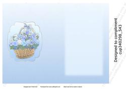 Basket of Blue Roses Insert
