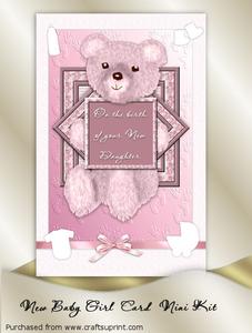 Baby Girl Congratulations Card Mini Kit