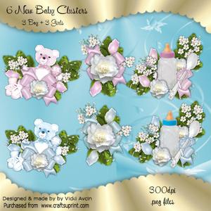 New Baby Clusters (pink & Blue)