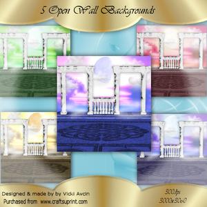 5 Open Wall Fantasy Backgrounds