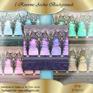 5 Rosevine Arches Fantasy Backgrounds