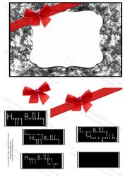 Black and White Collection Red Bow