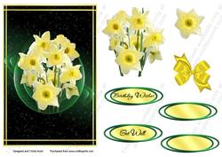 Daffodils in Motion Birthday or Get Well