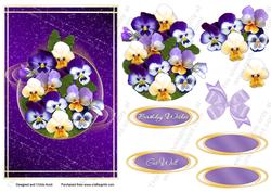 Pansies in Motion Birthday or Get Well