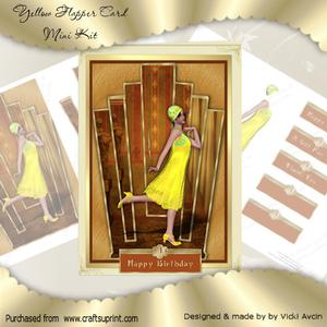 Bright Yellow Flapper Birthday