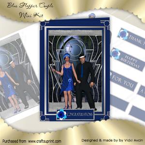Blue Flapper Couple Mini Kit