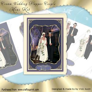 Cream Flapper Couple Wedding