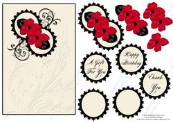 Black and Cream Collection Floral Flourishes
