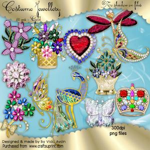 12 Pcs Costume Jewellery (gold)