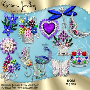 12 Pcs Costume Jewellery (silver)