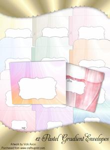 12 Pastel Gradient Envelopes