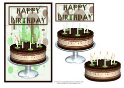 Choc Mint Birthday Cake Card