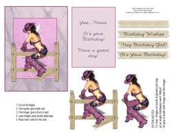 Cowgirl Birthday Card