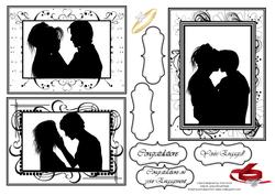 Silhouette Couples Toppers