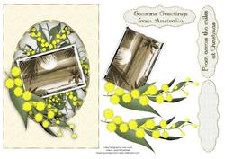 Australian Wattle Christmas Card