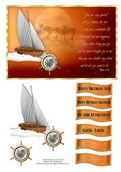 Sailboat Birthday/retirement Card