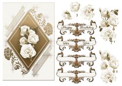 Rose Spray Birthday Card