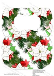 Christmas White Pointsettia Pillow Box