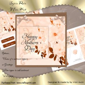 Sepia Roses Mini Kit