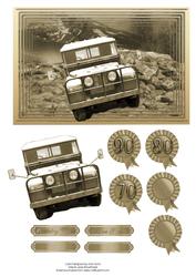 Landrover Aged Male Birthday Card