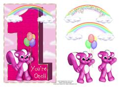 Girl First Birthday Card