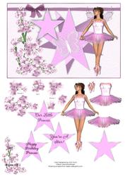 Pink Ballerina Birthday Card