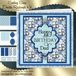Blue Ship Male Birthday or Retirement