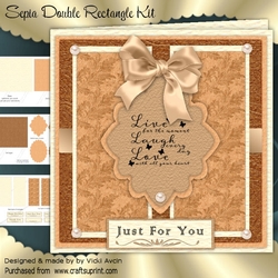 Sepia Tone Double Rectangle Kit