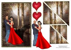 Couple in Red 2 Wedding/engagement Card