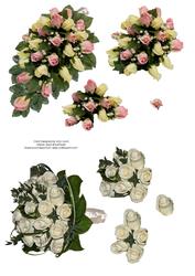 2 Rose Boquets for Decoupage