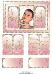 Apricot Pink Elegance Birthday Card