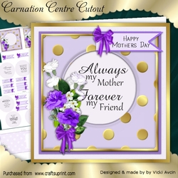 Carnation Centre Cutout