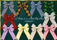 5 Tartan and 5 Plaid Big Bows