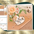 Apricot Floral & Swirl Page Curl Kit