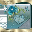 Aqua Floral & Swirl Page Curl Kit