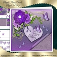 Purple Floral & Swirl Page Curl Kit