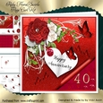 Ruby Red Floral & Swirl Page Curl Kit
