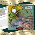Books and Wine Sentimental Floral