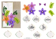 Bright Floral on Hessian Quilled Look