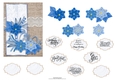 Blue Floral on Hessian Quilled Look
