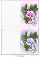 1xpurple 1xpink Rose Thank You Notelets