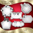 6 Silver Various Sentiment or Journalling Tags