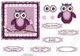 Cute Pink Owl Birthday