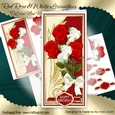 Red Rose and White Lisianthus DL Mini Kit