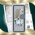 Vintage Blue Floral DL Mini Kit