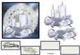 Blue Snowflake Candle Christmas Doily