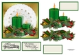 Green Candles Christmas Doily